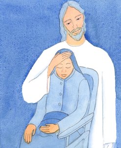 キリストはすべての人に慰めを与えます。しかし、私たちが彼に近づくことを拒否した場合、私たちは彼の助けを得ることができません、2004年（紙にw - c） 作： Elizabeth Wang