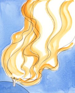 キリストは彼の地上での生活の中で父に祈りました：ある神の人から別の人への祈り、威厳のある平等、2003年（紙にw - c） 作： Elizabeth Wang