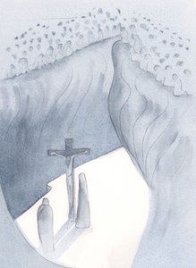 キリストは、すべての世代の罪のために苦しんだときに受け入れた弱さと弱さの中で謙遜さを証明しました。、2001年（紙にw - c） 作： Elizabeth Wang
