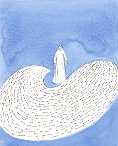 キリストは、それが彼の前に絵のように配置されているかのように、最初の人から、キリストが栄光を帰するパロシアでの成就の瞬間まで、人類全体を見て、2004年（紙にw - c）