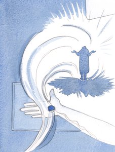 キリストは、私が自分自身のために受け入れるすべての痛みをどのように受け入れ、それを彼の傷の香油として優しく適用するかを私に示しました、2000年（紙にw - c） 作： Elizabeth Wang