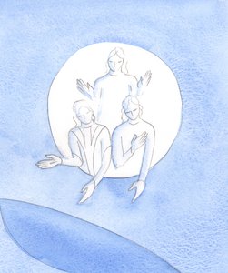 キリストは私に聖三位一体の「下」の世界を見せて、「現時点で本当に私たちを愛している人は何人いますか？」、2002年（紙にw - c）