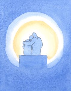 キリストは私たちの魂の「洞窟」の中で私たちのそばに座っています。そこに彼のためのスペースを作れば、彼の作品は開花するでしょう。、2003年（紙にw - c）