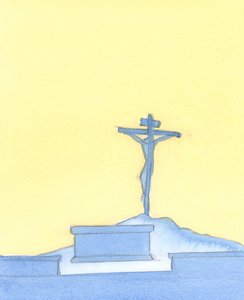 キリストの貴重な血はかつて十字架上の彼の体から注がれました。そして、その犠牲は、私たちの罪が赦されることを祈るときに、今日のミサで秘跡的な方法で再提示されています。、2004年（パパニコロウでw - c 作： Elizabeth Wang