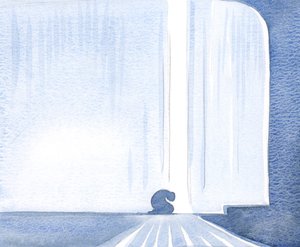 聖体拝領を受けた後の沈黙の中で、キリストの祈りと私の祈りは一つです。私の守護天使は私のそばに立っています、2000年（紙にw - c） 作： Elizabeth Wang