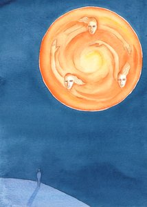 原罪によって傷つけられた地球上の各人は、2003年に無限の喜びと輝きの中で生きる3人の神の人、1人の神の人生を共有するように招待されています（紙にw - c） 作： Elizabeth Wang