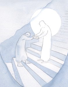 少しでも自信を持って祈ることで、キリストは私たちを聖なる山のさらに上に導くことができます。しかし、彼は私たちの同意なしに私たちを引き寄せません。、2001年（紙にw - c） 作： Elizabeth Wang