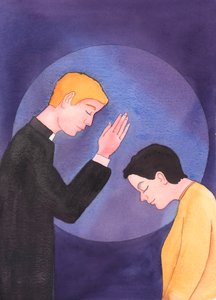 生きているすべての人は私たちの神、キリストに愛されています、2004年（紙にw - c） 作： Elizabeth Wang