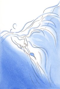 父なる神は、祈りの最も短いささやきと私たちの時代の最も短い瞬間を喜んで迎えます。組合の生活の中で、彼は私たちを熟考の中で高く持ち上げることができます、2001年（紙にw - c） 作： Elizabeth Wang
