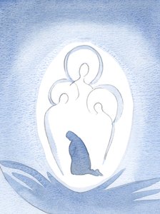 聖三位一体の神は、彼が人生のあらゆる細部で君臨することを許可する誰かの魂に即位します、2000年（紙にw - c） 作： Elizabeth Wang