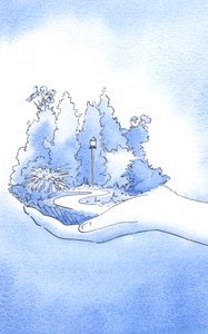 彼は伸ばした手にあるかのように私に庭を見せてくれた。彼は言った：「あなたを喜ばせるために、私が作ったものを見てください？」、2002年（紙にw - c）