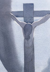 私は、十字架につけられて血まみれのイエスが苦しんで頭を下げているのを見ました。これは愛が彼をもたらした場所です、2000年（紙にw - c）