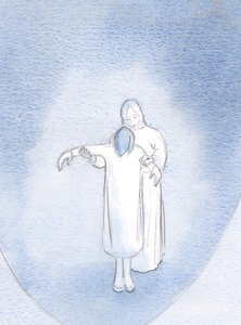 私たちが苦しみの中でキリストと一つになる（患者が負う）ならば、私たちは祈りの中でキリストと一つになる、2000年（紙にw - c） 作： Elizabeth Wang