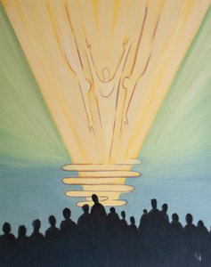 聖体拝領では、神は時々「知らない」、2000年に崇拝されます（船上の油） 作： Elizabeth Wang