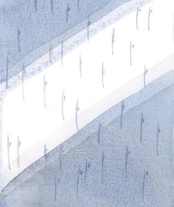 夕方の光の中で、それぞれの生き物は、その正当な場所でホバリングし、素晴らしい動きで、2000年の天国での天使の堂々としたダンスをエコーしました（紙にw - c） 作： Elizabeth Wang