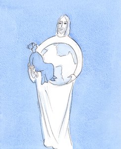 2004年に全世界を存在させているので、父と聖霊と共に私を存在させているのはキリストです（紙にw - c） 作： Elizabeth Wang