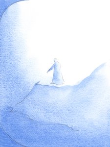 まるでキリストがとても寛大で、貴重な軟膏の器のようです。恵みの「一滴」は私たちに変化をもたらす可能性があります、2002年（紙にw - c） 作： Elizabeth Wang