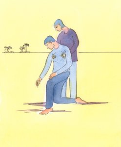 困っている人のために祈るだけでは必ずしも十分ではありません、2004年（紙にw - c） 作： Elizabeth Wang