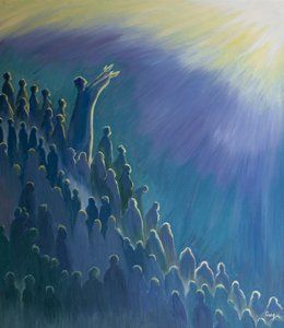 私たちの祈りが2000年の霊の内で父に上がるのは、聖なるミサで私たちのために執り成しをするイエスを通してです（船上の油）
