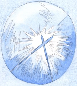 私たちがキリストに近づき、彼の愛に燃えているとき、私たちは他の魂に「火をつける」ことを望むことができます、2002年（紙にw - c） 作： Elizabeth Wang