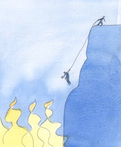 困っている人や困っている人のために祈り続け、結果が少なく助けが少ないように見えても祈ることは価値があります。2004年（紙にw - c） 作： Elizabeth Wang