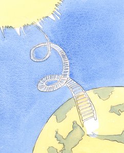 まるで、2004年に天から地へと長いらせん状のはしごが伸びたようです（紙にw - c）