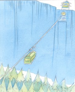 よくできたケーブルカー内の「気候」が同じままであるように、2003年の外の天候に関係なく（紙にw - c） 作： Elizabeth Wang