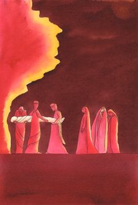 メアリーのように、私たちは時々「埋葬」に直面しなければなりません。私たちの地上の希望の;それでも、私たちが神に信頼を置くならば、神は私たちに永続的な喜びを与えることができます、2002年（紙にw - c） 作： Elizabeth Wang