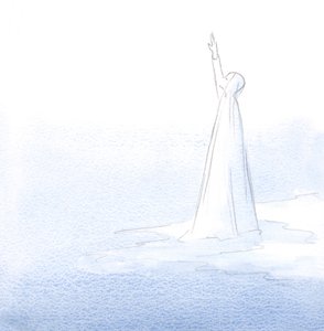 メアリーは、彼女の心の最も少ない願いを叶える父に祈りの中で手を伸ばしました。、2001年（紙にw - c） 作： Elizabeth Wang
