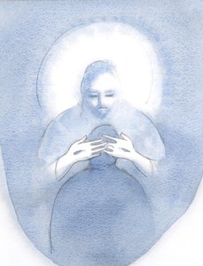 かつて、私が助けを求めたとき、キリストは私の魂に急降下し、私に彼の平和を与えました、2000年（紙にw - c） 作： Elizabeth Wang