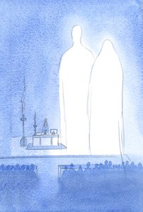 私たちの祝せられたお嬢様は私たちのイースターのお祝いに私たちと一緒にいます。天国全体で、彼女は彼女の神の息子、2001年に提供された賞賛に耳を傾けます（紙にw - c）