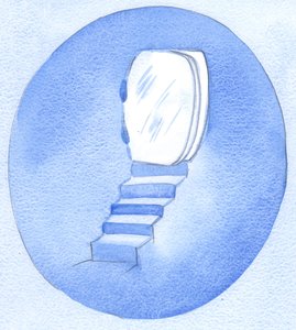 聖母は、半透明の真珠層のように、「天国の門」です。彼女の心と体の完璧な純粋さは、彼女の作成者、2002年を喜ばせます（紙にw - c） 作： Elizabeth Wang