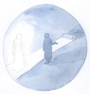 これからの私たちの生活は、王道のようなものです。私たちは注意を求めてそれを踏み出すことができます、あるいは私たちはキリストの後ろを辛抱強く歩くことができます。、2001年（紙にw - c）