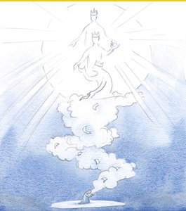 他の人への私たちの祈りは、2000年に私たちの愛する人たちのすべての名前を冠した、天の床、聖三位一体の神への香の雲に乗って運ばれる手紙のように立ち上がる（紙にw - c）