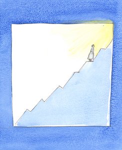 天国への私たちの進歩は、2003年の売上グラフのようになります（紙にw - c） 作： Elizabeth Wang