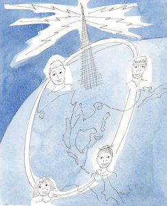 聖徒の交わりにおける私たちの霊的聖体拝領は、2003年の電話会議でのつながりのようなものです（紙にw - c）