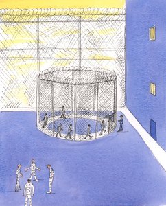 罪に囚われている人々には、永続的な幸福はありません、2004年（紙にw - c） 作： Elizabeth Wang