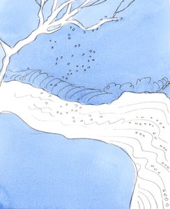 明確な目標や良いことへのコミットメントなしに目的を持たずに生きる人々は、川に落ちる花びらのようであり、流れに投げ込まれ、最終的には滝に流されて見られません 作： Elizabeth Wang