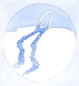 良心を自由に守り、正しいことをしようとする人は、たとえそれを知らなくても、神の霊に引き寄せられています、2001年（紙にw - c） 作： Elizabeth Wang