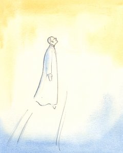 教皇ヨハネパウロ2世は、彼の死後、急速に天国に進んだので、神との結合は完全であり、彼の神聖さ、単純さ、純粋さは非常に素晴らしかった。、2006年（紙にw - c） 作： Elizabeth Wang