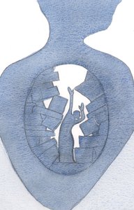 いくつかの心は無駄な欲望で散らかっているので、キリストの賛美は彼らの魂から父に流れることができません。、2000年（紙にw - c） 作： Elizabeth Wang