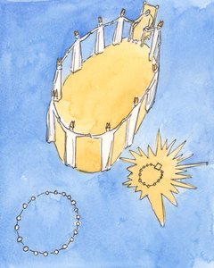 教会は、2003年に互いにそして教皇と交わりを持っているカトリック司教たちによって教えられ、導かれています（紙にw - c） 作： Elizabeth Wang