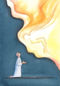 天の父は、2004年に彼の信頼する「子供たち」の一人による弱さの謙虚な告白を喜んで迎えます（紙にw - c） 作： Elizabeth Wang