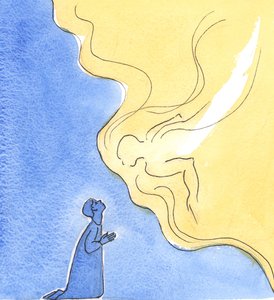天の父は、2004年に彼の信頼する「子供たち」の一人による弱さの謙虚な告白を喜んで迎えます（紙にw - c） 作： Elizabeth Wang
