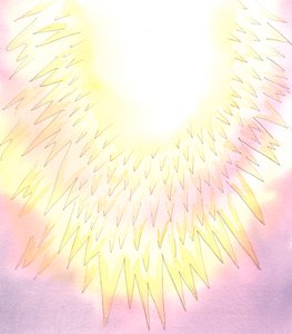 ゴッドヘッドはとても神聖で非効率的で栄光に満ちています、2004年（紙にw - c） 作： Elizabeth Wang