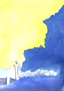 グッドシェパード、2001年（紙にw - c） 作： Elizabeth Wang