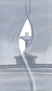 聖霊は聖ミサのベールを突き破り、キリストの苦しみの謎を私たちに明らかにします。、2000年（紙にw - c） 作： Elizabeth Wang