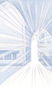 祝福された秘跡のキリストの光は、私たちの教会の中で、そして全世界に、2000年にその輝きを注ぎます（紙にw - c） 作： Elizabeth Wang