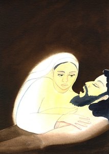 ピエタ、2001年（紙にw - c） 作： Elizabeth Wang