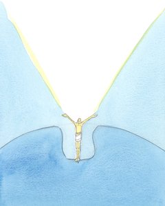 困っている男性のための最高の調停者は別の男性、2002年（紙にw - c） 作： Elizabeth Wang